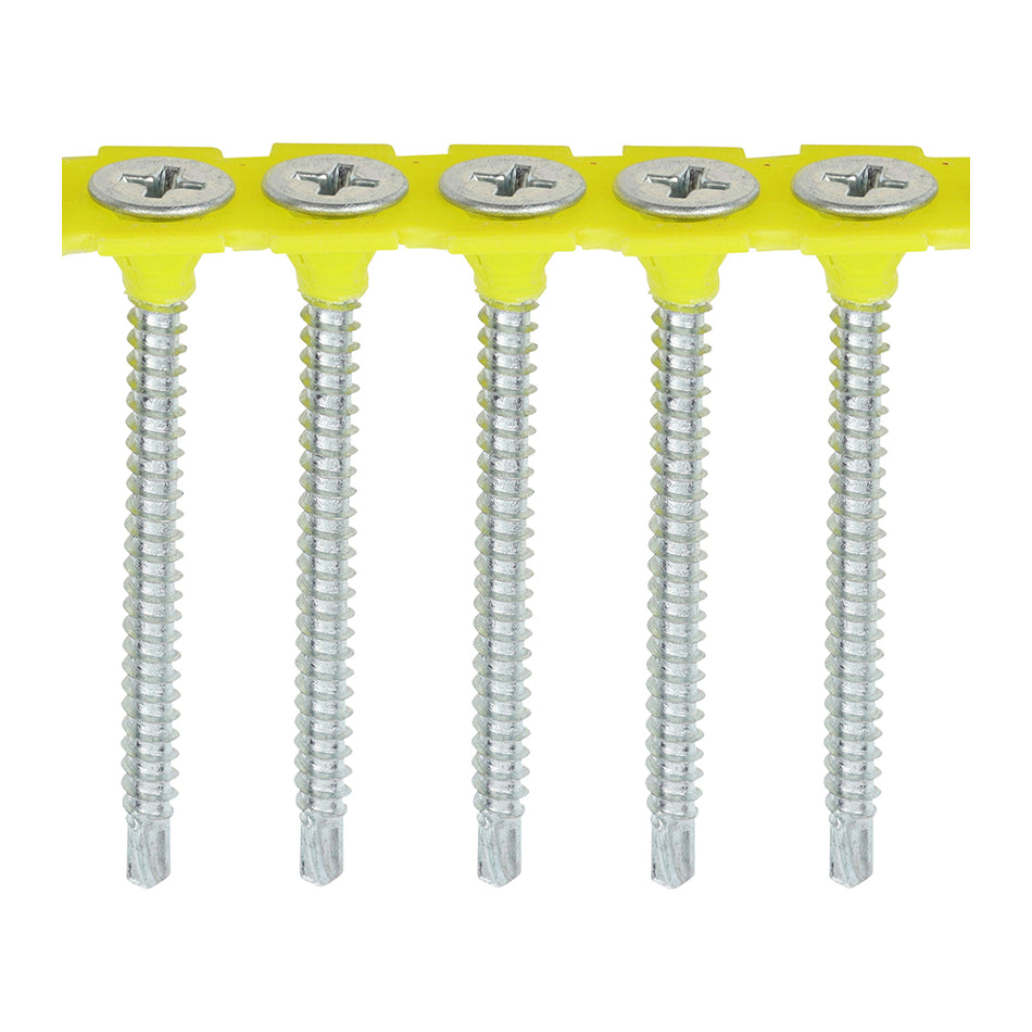 TIMCO Collated Drywall Self-Drilling Bugle Head Silver Screws - 3.5 x 40