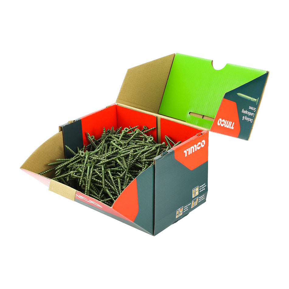 TIMCO Decking Screws Countersunk Exterior Green - 4.5 x 60