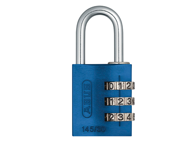 ABUS Mechanical 145/30 30mm Aluminium Combination Padlock Blue 46577