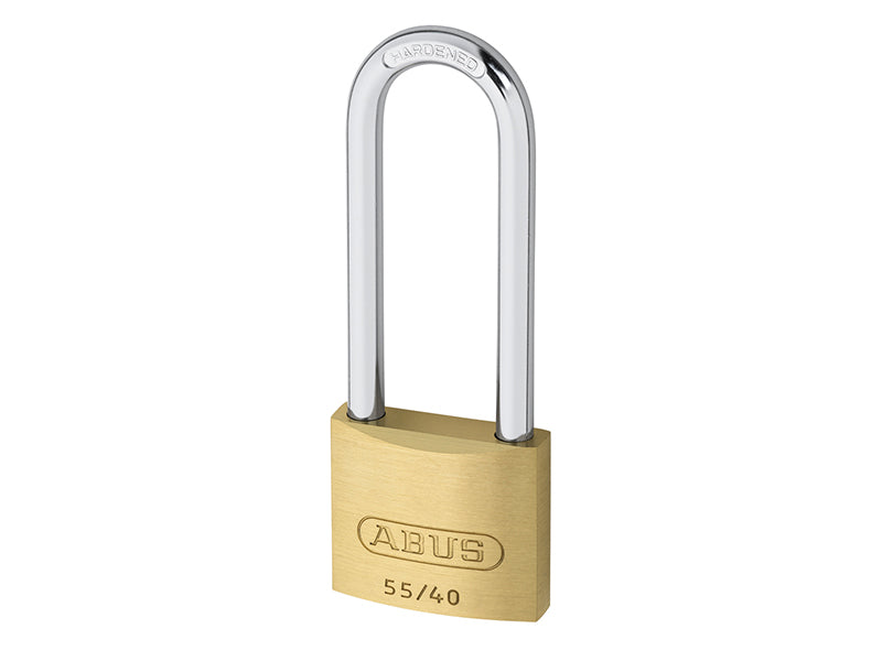 ABUS Mechanical 55/40mm Brass Padlock 63mm Long Shackle