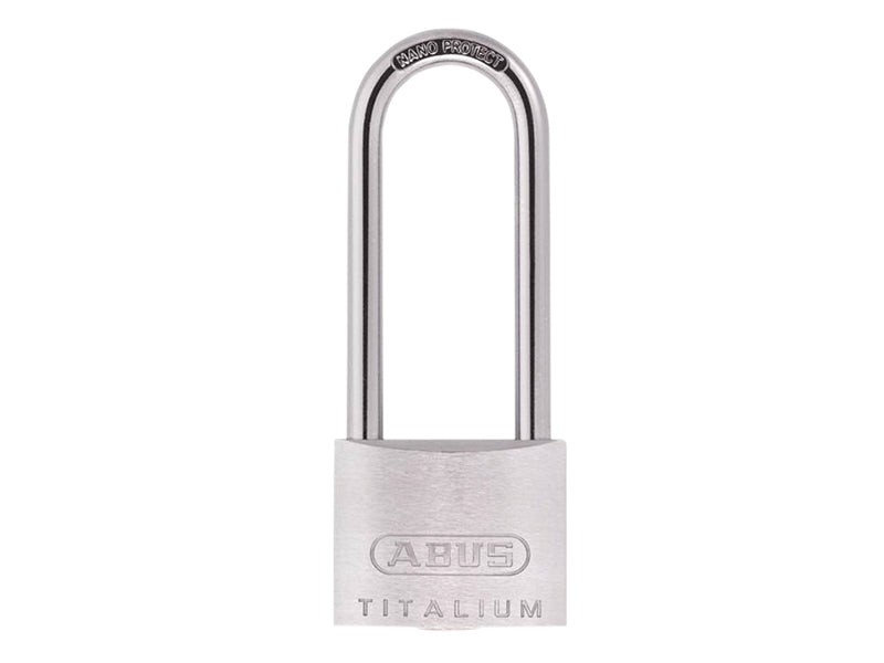 ABUS Mechanical 64TI/50mm TITALIUM™ Padlock 80mm Long Shackle Carded