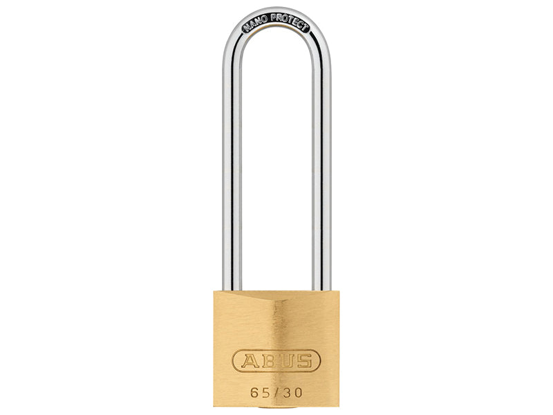 ABUS Mechanical 65/30mm Brass Padlock 60mm Long Shackle