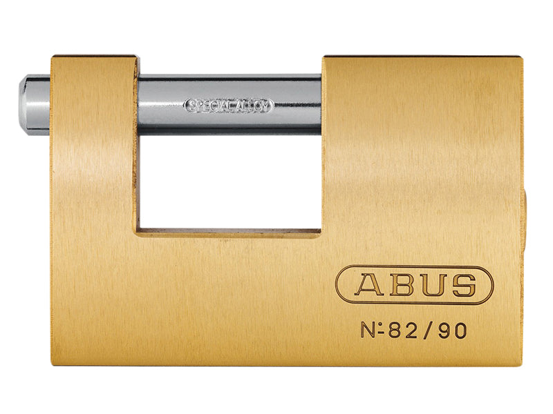 ABUS Mechanical 82/90mm Monoblock Brass Shutter Padlock