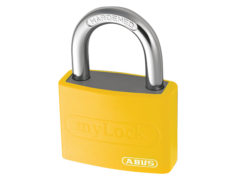 ABUS Mechanical T65AL/40mm My Lock Aluminium Padlock Yellow Keyed Alike 6401