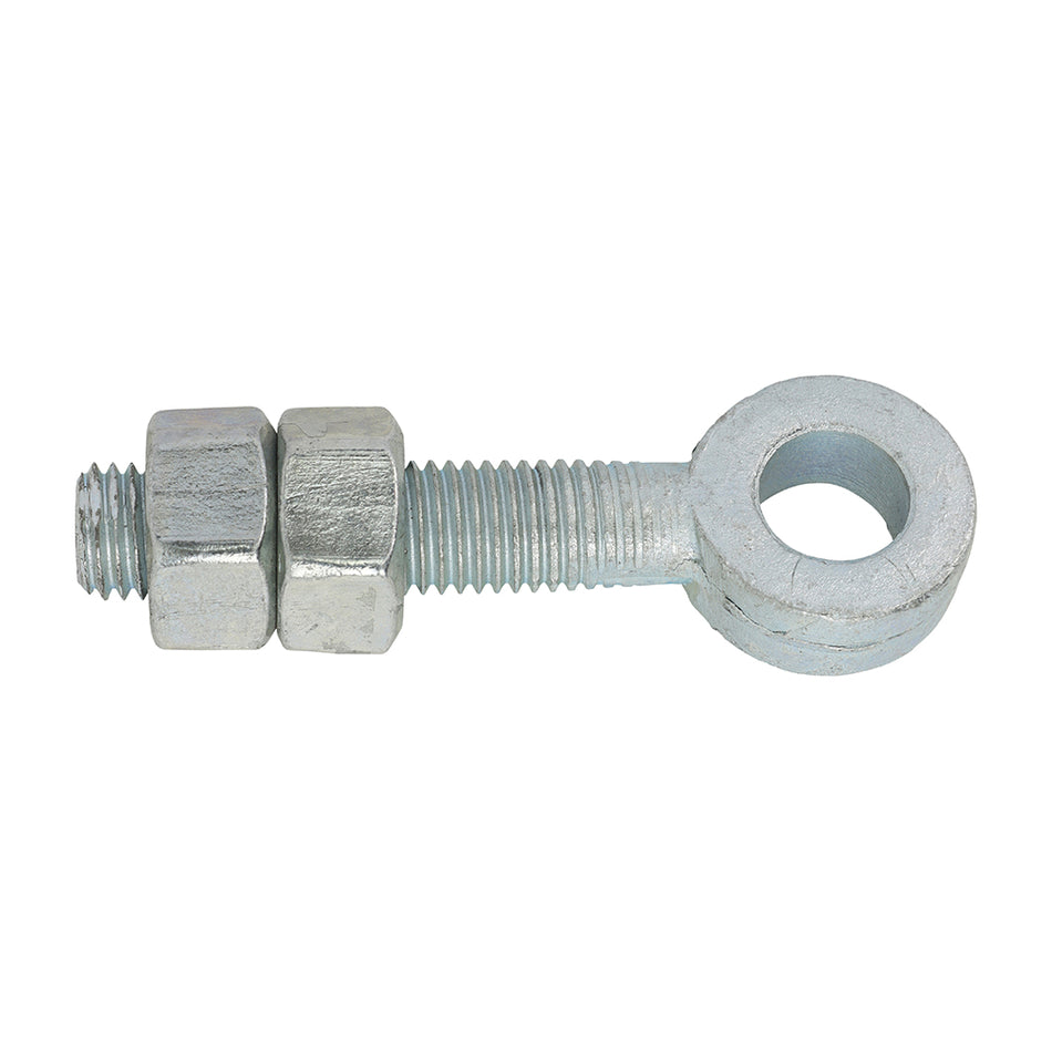 TIMCO Adjustable Gate Hinge Eyes with Nuts Silver - M16 x 100