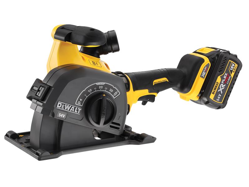 DEWALT DCG200T2 XR FlexVolt Wall Chaser 125mm 54V 2 x 6.0Ah Li-ion