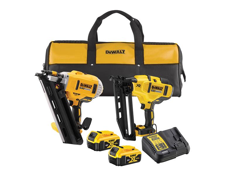 DEWALT DCK2046P2 Twin Nailer Kit 18V 2 x 5.0Ah Li-ion