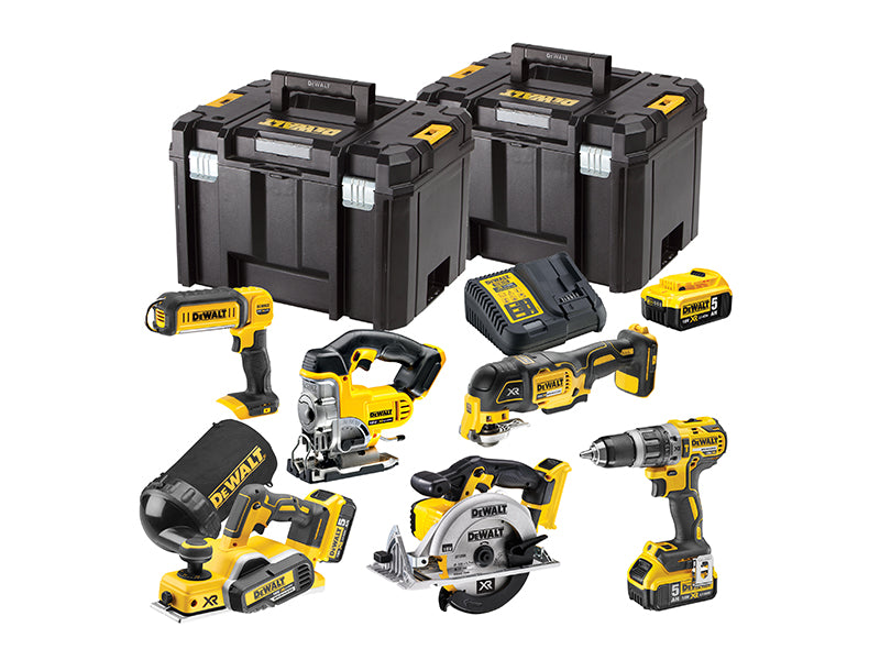 DEWALT DCK665P3T XR Compact 6 Piece Woodworking Kit 18V 3 x 5.0Ah Li-ion