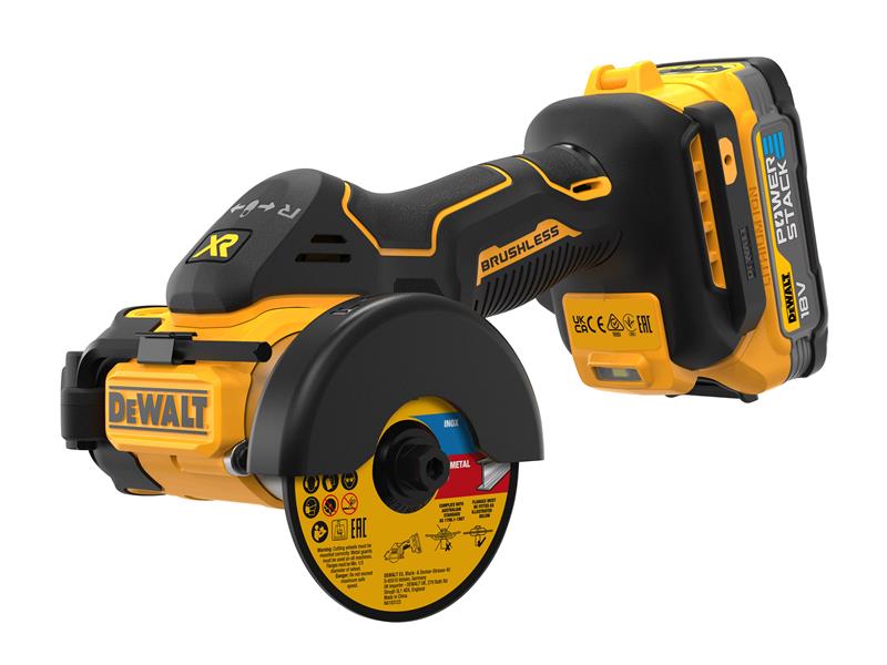 DEWALT DCS438E2T XR BL Cut Off Tool 18V 2 x 1.7Ah POWERSTACK™ Li-ion