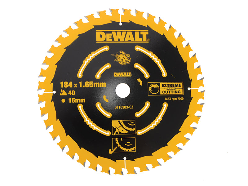 DEWALT ELITE™ Series Framing Circular Saw Blade 184 x 16mm x 40T