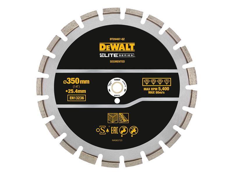 DEWALT ELITE SERIES™ Asphalt Diamond Segmented Wheel 350 x 25.4mm