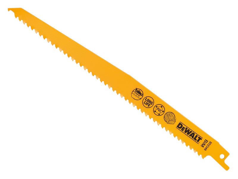 DEWALT Bi-Metal Reciprocating Blade for Wood with Nails 228mm (Pack 5)