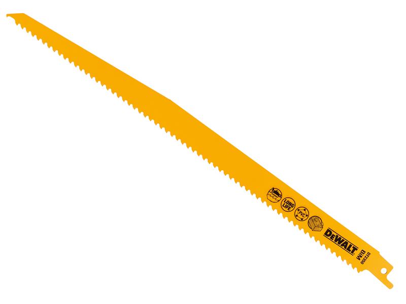 DEWALT Bi-Metal Reciprocating Blade for Wood with Nails 305mm (Pack 5)