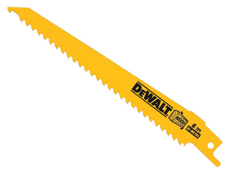 DEWALT Bi-Metal Reciprocating Blade for Wood with Nails 152mm (Pack 5)