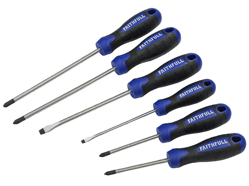 Faithfull Boxed Soft Grip Screwdriver Set, 6 Piece