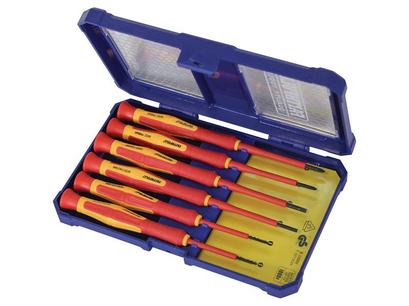 Faithfull Precision VDE Screwdriver Set, 6 Piece