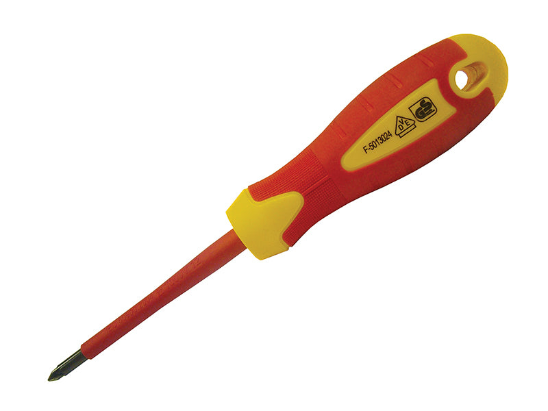 Faithfull VDE Soft Grip Screwdriver Phillips Tip PH1 x 80mm