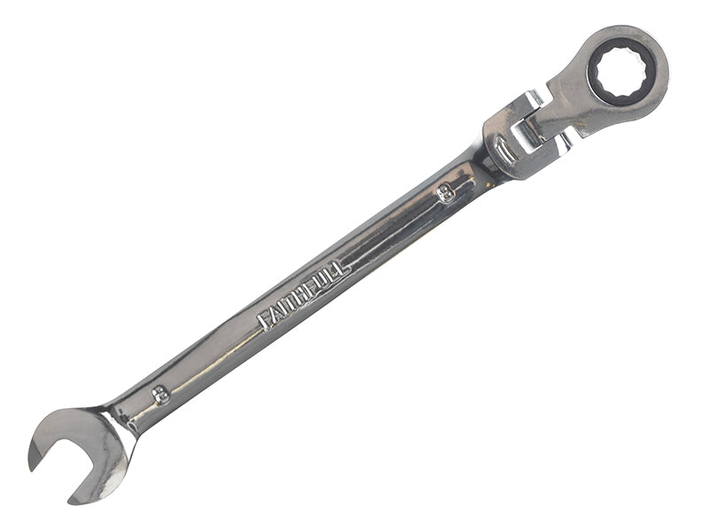 Faithfull Ratchet Combination Spanner Flex Head CV 8mm