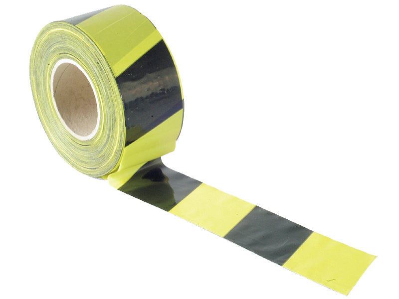 Faithfull Barrier Tape 70mm x 500m Black & Yellow