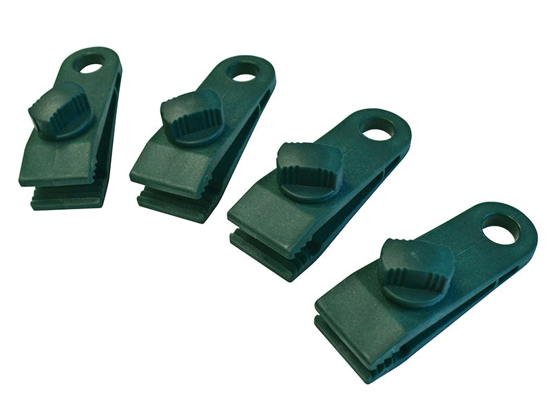 Faithfull Tarpaulin Clips - Set of 4