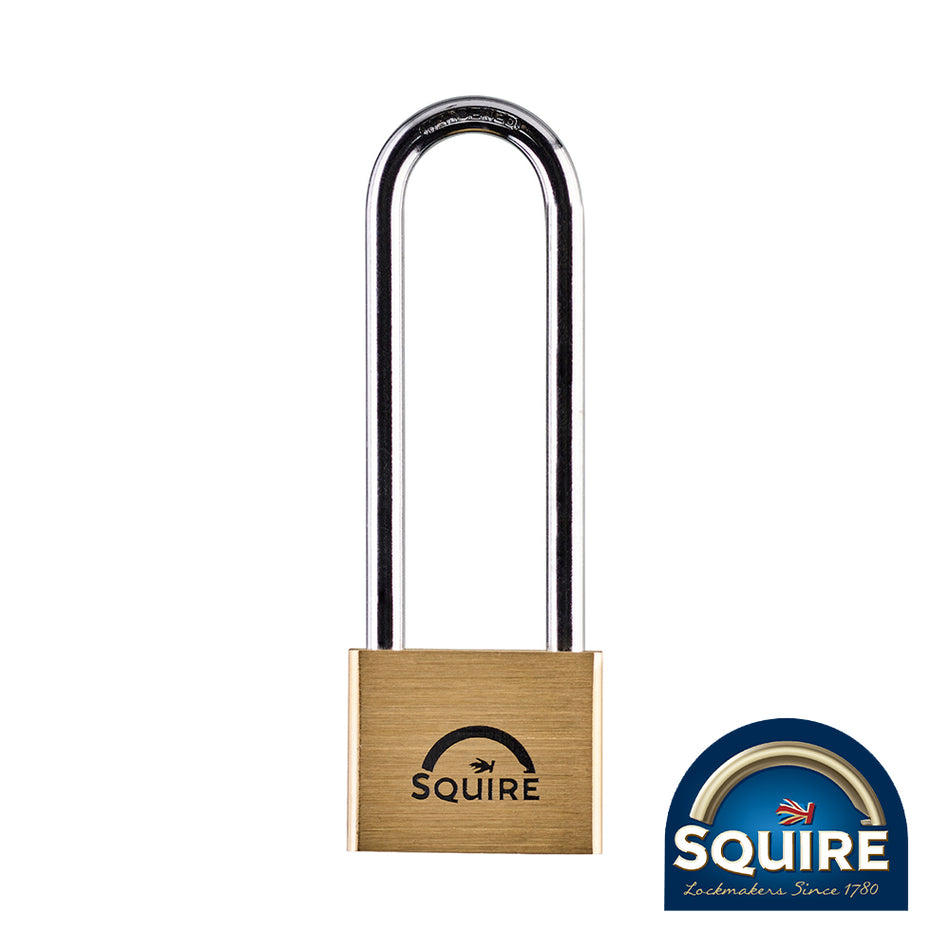 TIMCO Premium Brass Lion Padlock - 4" Long Shackle - 40mm