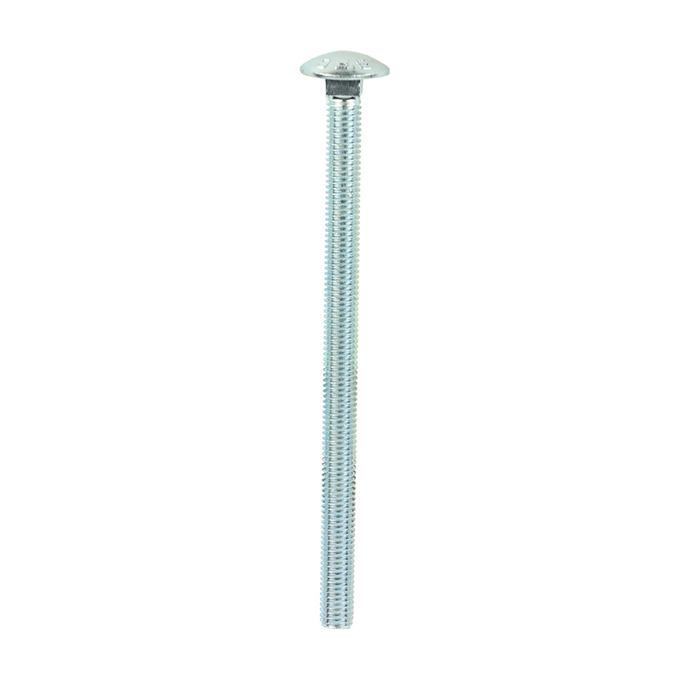 TIMCO Carriage Bolts DIN603 & Hex Full Nuts DIN934 Silver - M8 x 130