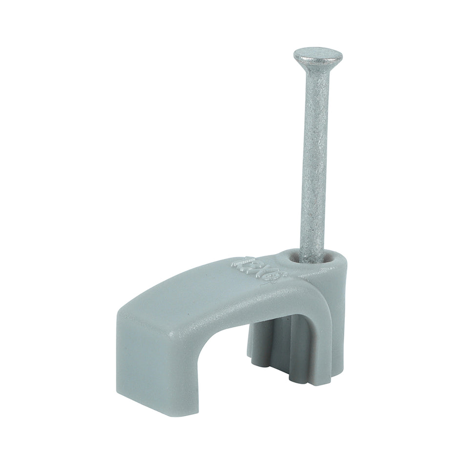 TIMCO Flat & Twin Cable Clips Grey - To fit 4.0mm