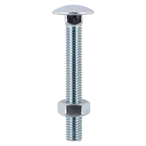 TIMCO Carriage Bolts DIN603 & Hex Full Nuts DIN934 Silver - M16 x 180