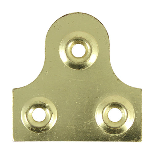 TIMCO Mirror Plates Plain Electro Brass - 38mm