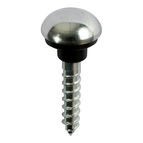 TIMCO Mirror Screws Dome Head Chrome - 8 x 2