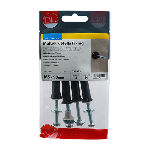 TIMCO Stella-Fix Universal Cavity & Wall Anchors - M5 x 90