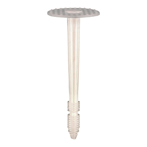TIMCO Plastic Insulation Fixings White - 8.0 x 70