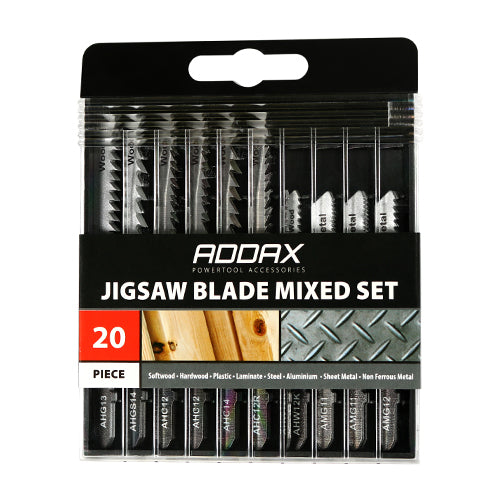 TIMCO Mixed Jigsaw Set Wood & Metal Cutting High Carbon Steel & HSS Blades - Mixed
