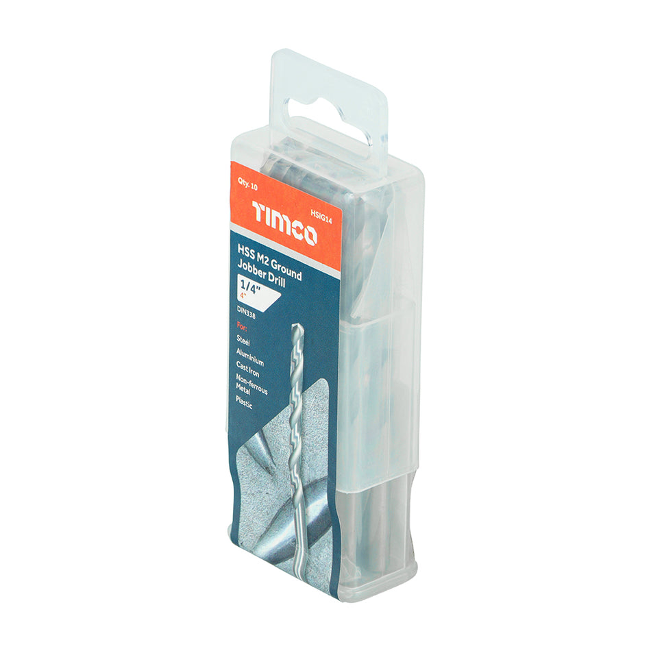 TIMCO Ground Jobber Drills HSS M2 - 1/4"