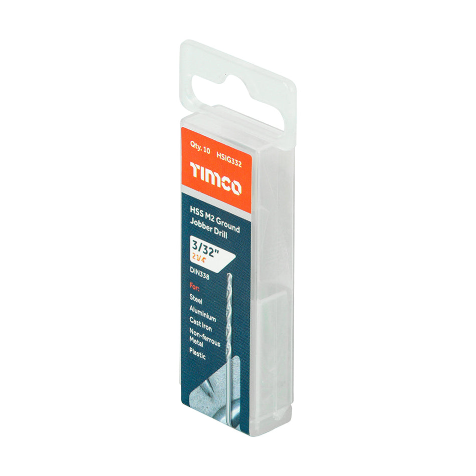 TIMCO Ground Jobber Drills HSS M2 - 3/32"