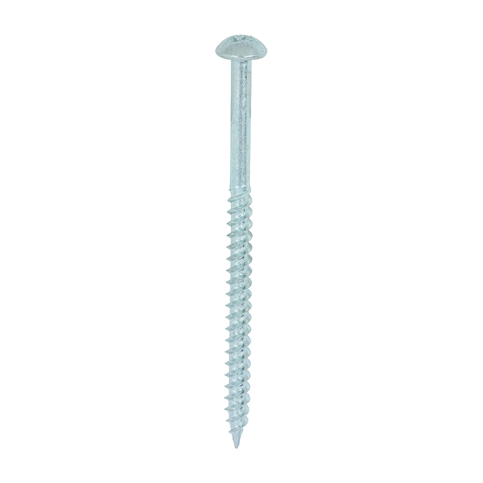 TIMCO Twin-Threaded Round Head Silver Woodscrews - 10 x 3