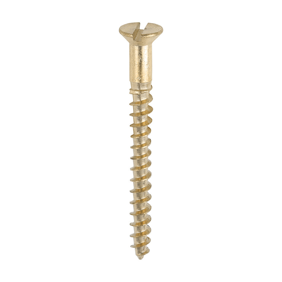 TIMCO Solid Brass Countersunk Woodscrews - 6 x 1 1/2