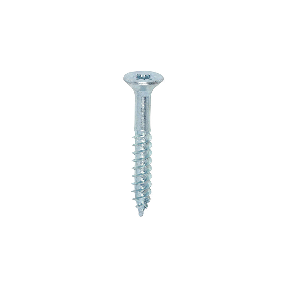 TIMCO Twin-Threaded Countersunk Silver Woodscrews - 8 x 1 1/4
