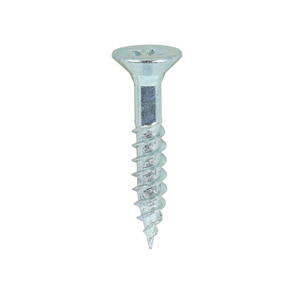 TIMCO Twin-Threaded Countersunk Silver Woodscrews - 12 x 1 1/4