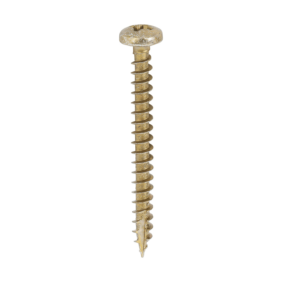 TIMCO Classic Multi-Purpose Pan Head Gold Woodscrews - 4.0 x 40