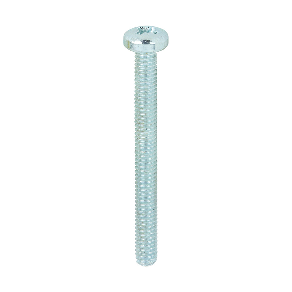 TIMCO Machine Pan Head Silver Screws - M4 x 40