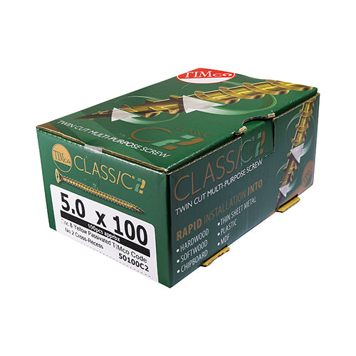TIMCO C2 Strong-Fix Multi-Purpose Premium Countersunk Gold Woodscrews - 4.5 x 30