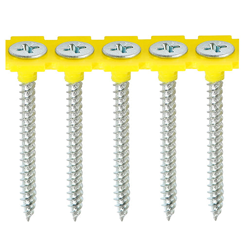 TIMCO Collated Drywall Fine Thread Bugle Head Silver Screws - 3.5 x 25