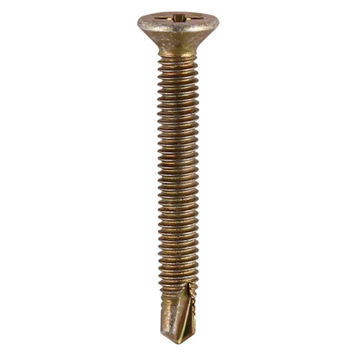 TIMCO Window Fabrication Screws Countersunk PH Metric Thread Self-Drilling Point Yellow - M4 x 25