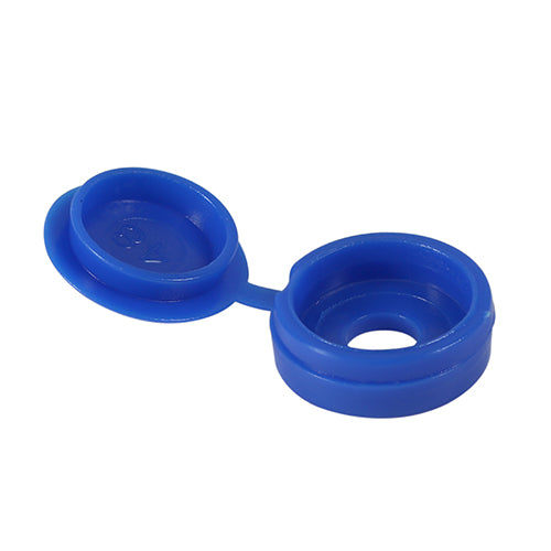 TIMCO Hinged Screw Caps Small Blue - To fit 3.0 to 4.5 Screw