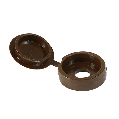 TIMCO Hinged Screw Caps Small Brown - To fit 3.0 to 4.5 Screw