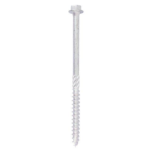 TIMCO Heavy Duty Timber Screws Hex Flange Head Exterior Silver - 10 x 100