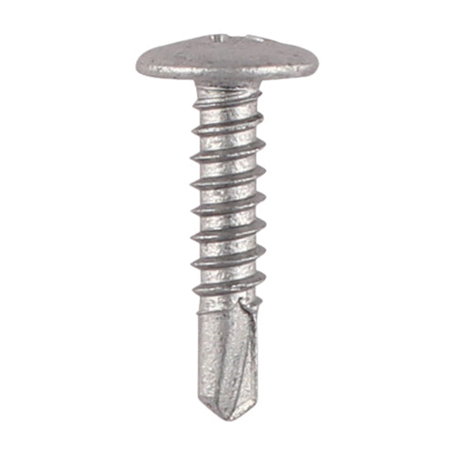 TIMCO Self-Drilling Metal Framing Low Profile Wafer Head Exterior Silver Screws - 4.8 x 22