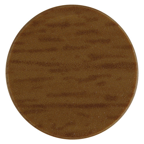 TIMCO Self-Adhesive Screw Cover Caps Natural Walnut - 13mm