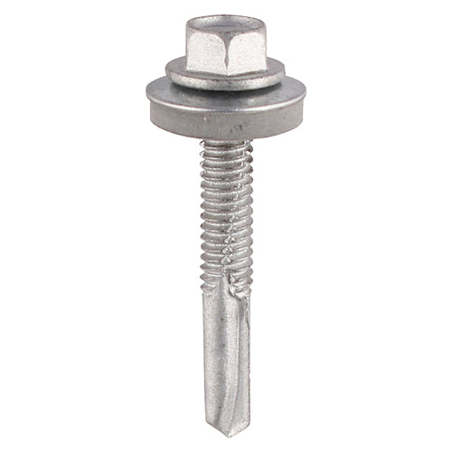 TIMCO Self-Drilling Heavy Section Screws Exterior Silver with EPDM Washer - 5.5 x 55